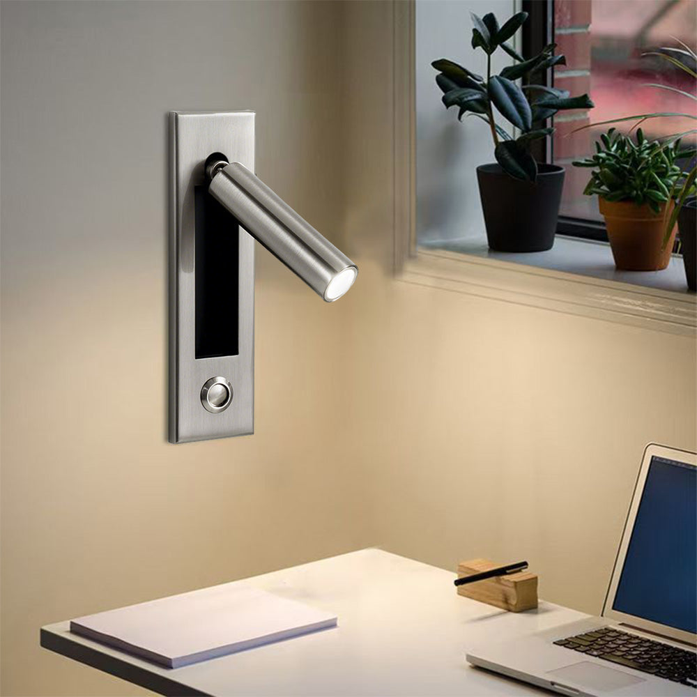 Recessed LED Wall Sconce Metal 7 in Round Flush Mount for Bedroom Hallway Reading Ambient Lighting Indoor Modern Home