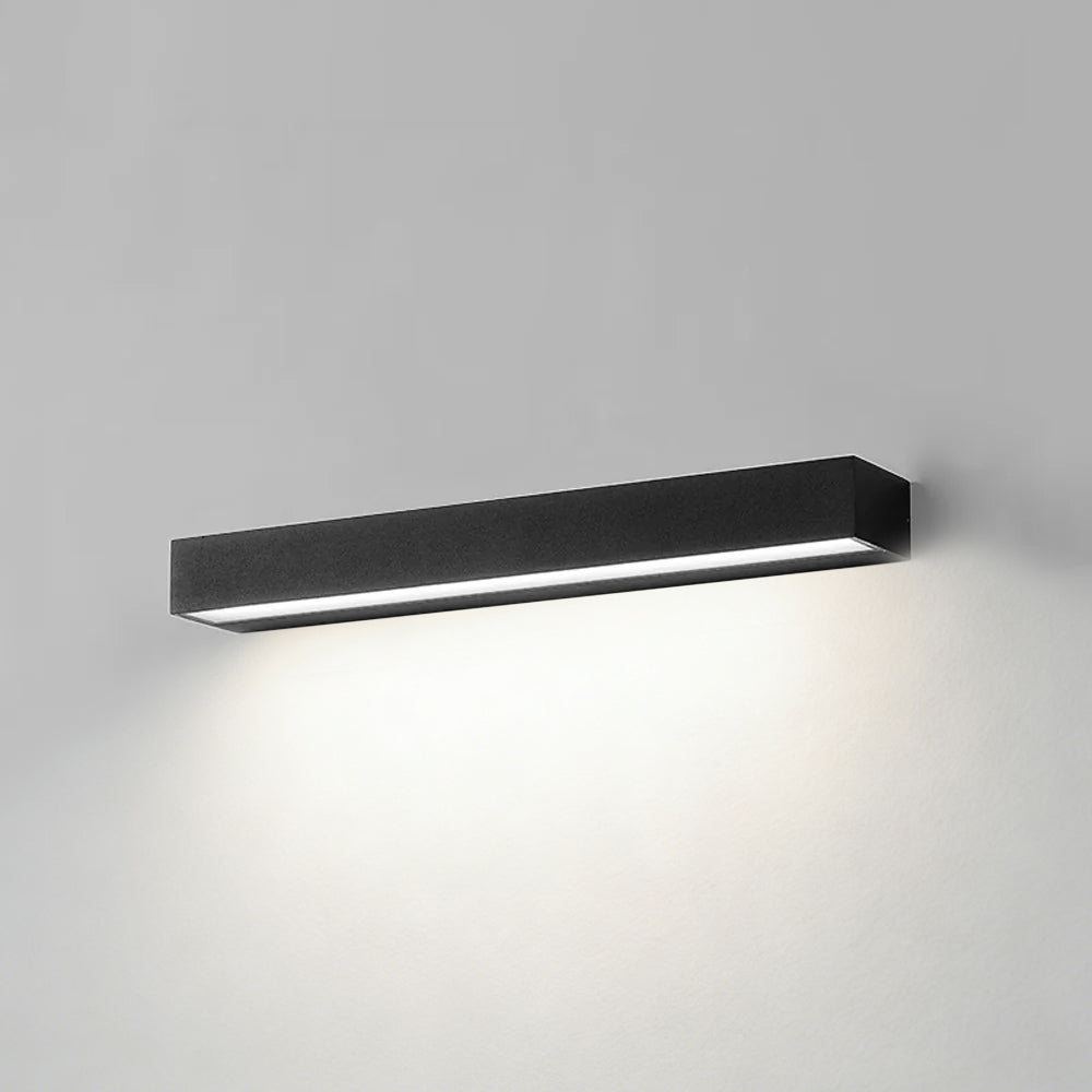 Outdoor LED Wall Sconce Die-Cast Aluminum Porch Light Black White 8-32 in Weatherproof Fixture for Balcony Entry Hallway Modern Exterior