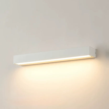 Outdoor LED Wall Sconce Die-Cast Aluminum Porch Light Black White 8-32 in Weatherproof Fixture for Balcony Entry Hallway Modern Exterior