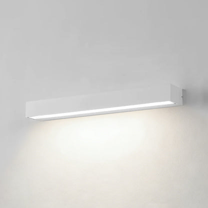 Outdoor LED Wall Sconce Die-Cast Aluminum Porch Light Black White 8-32 in Weatherproof Fixture for Balcony Entry Hallway Modern Exterior