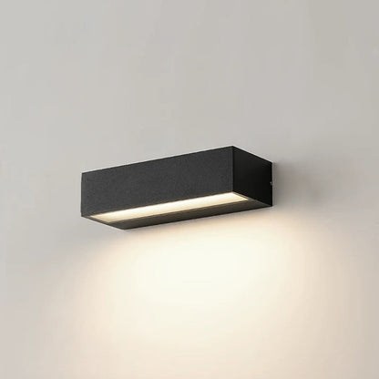 Outdoor LED Wall Sconce Die-Cast Aluminum Porch Light Black White 8-32 in Weatherproof Fixture for Balcony Entry Hallway Modern Exterior