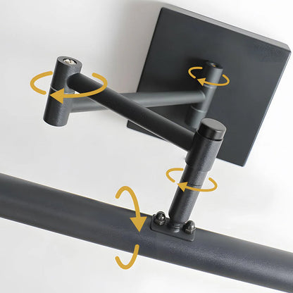 Swivel Arm Vanity Light Fixture Matte Black Iron LED Task Lighting for Bathroom Mirror Makeup Grooming Modern Minimalist Wall Mount Rotatabl