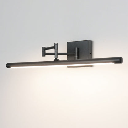 Swivel Arm Vanity Light Fixture Matte Black Iron LED Task Lighting for Bathroom Mirror Makeup Grooming Modern Minimalist Wall Mount Rotatabl