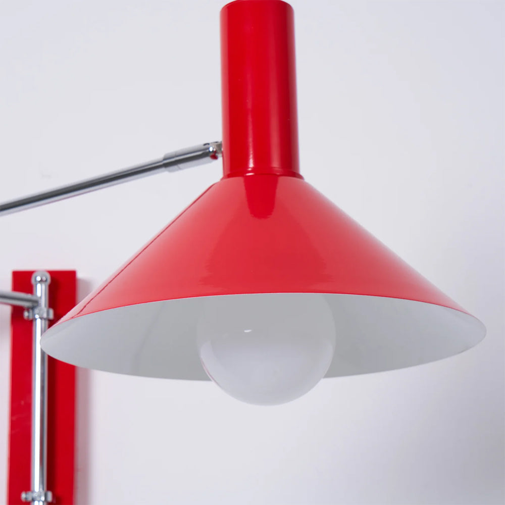 Pivoting Metal Sconce 10 in Height Directional Task Fixture Focused Bedside Illumination Narrow Mounting E27 Socket Compact Space-Saving Des