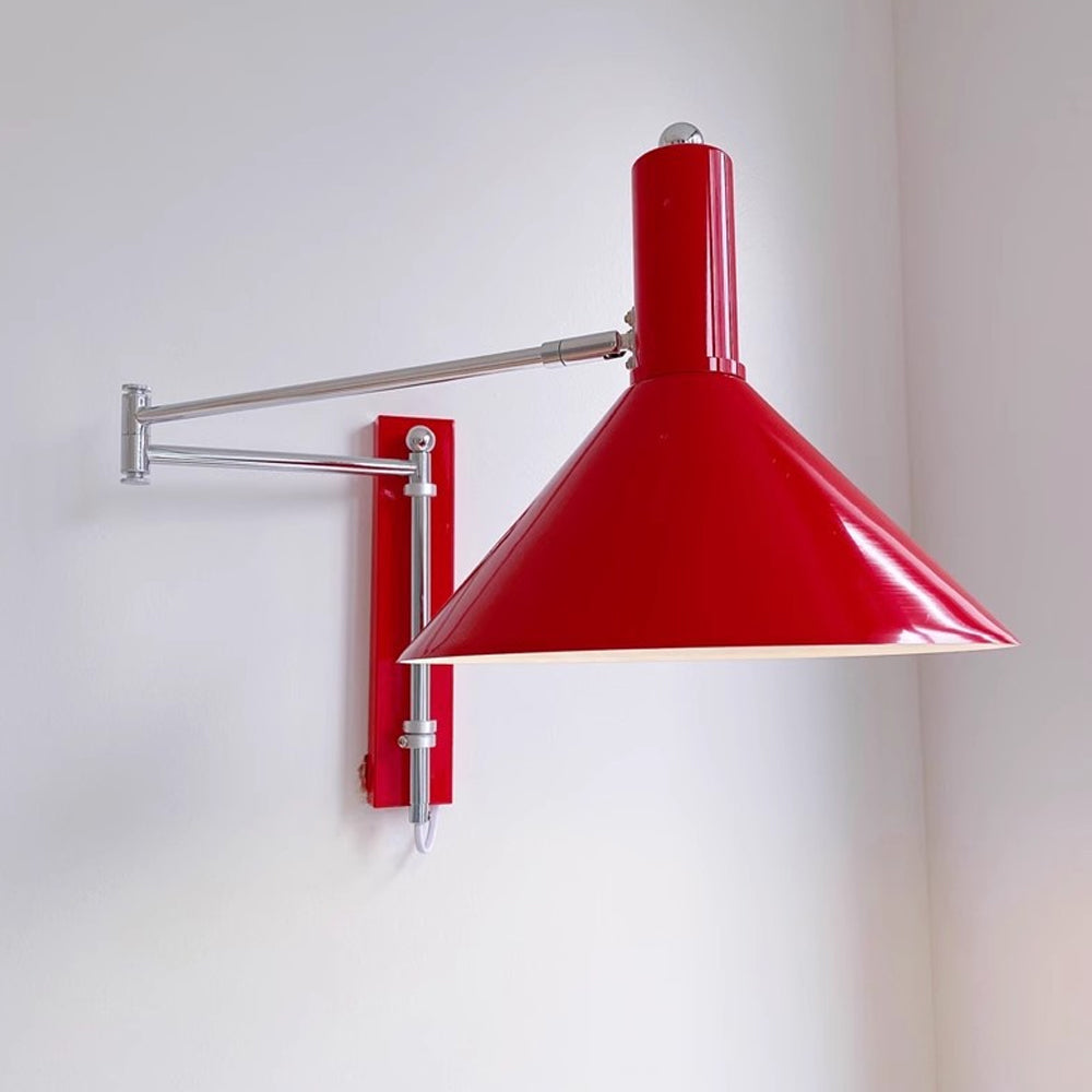Pivoting Metal Sconce 10 in Height Directional Task Fixture Focused Bedside Illumination Narrow Mounting E27 Socket Compact Space-Saving Des