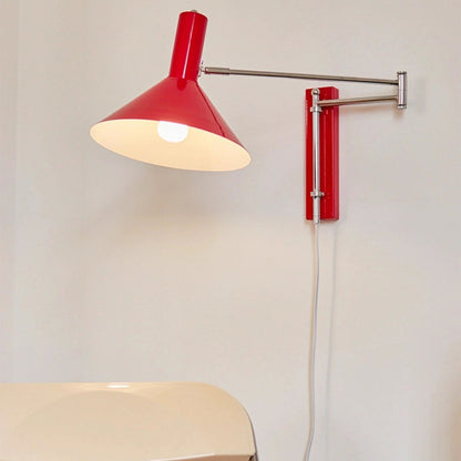 Pivoting Metal Sconce 10 in Height Directional Task Fixture Focused Bedside Illumination Narrow Mounting E27 Socket Compact Space-Saving Des