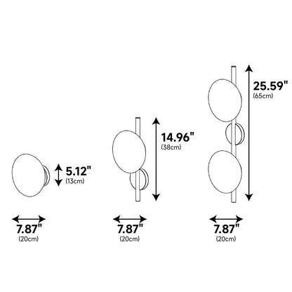 Glass Sconce Light Fixture for Bedroom & Hallway – Iron Frame LED Accent Lighting 8 Inch – Indoor Wall Mount Ambient Light