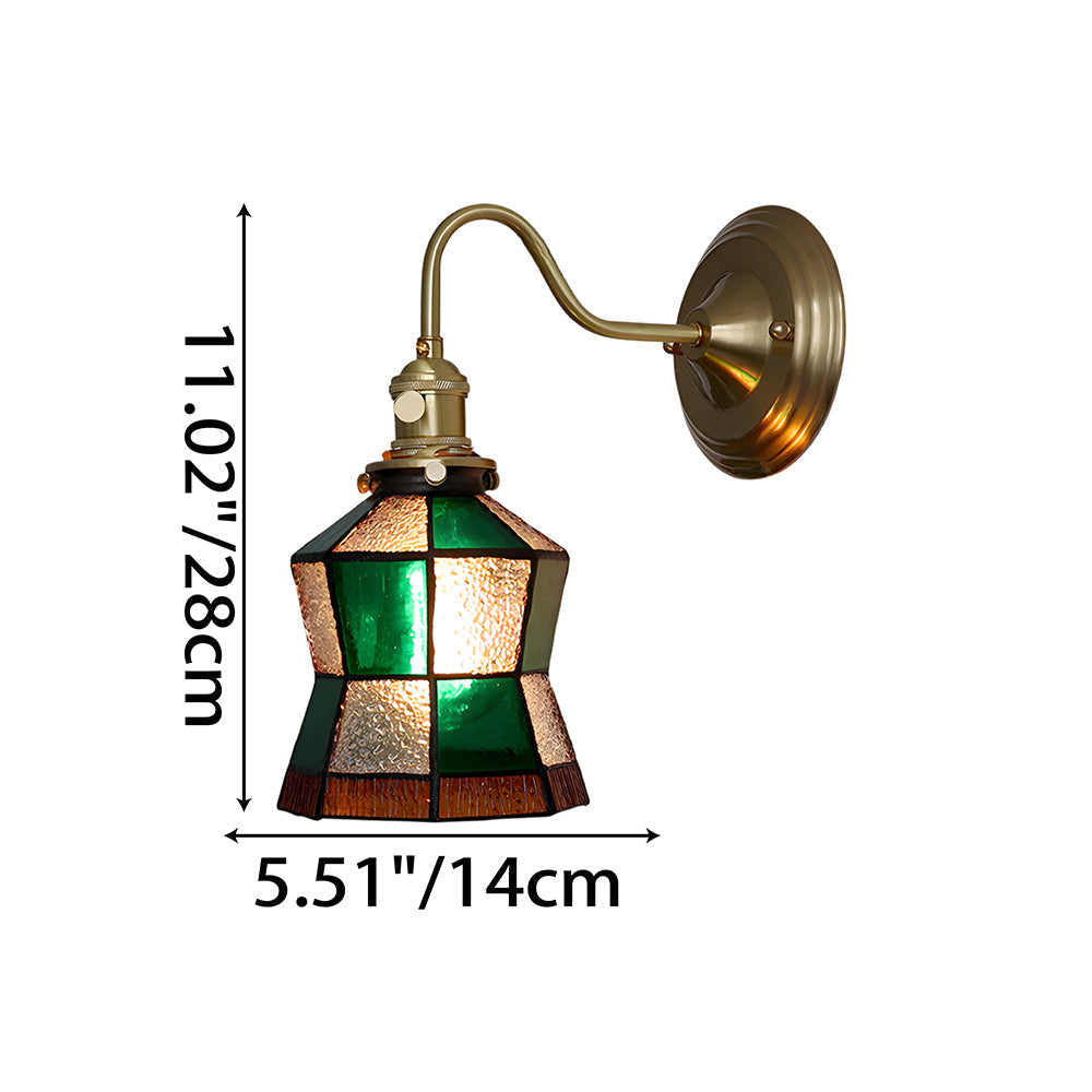 Indoor Sconce Light Metal & Glass 10 Inch Vintage Style for Entryway Corridor Bedroom Dining Room Home Accent Fixture