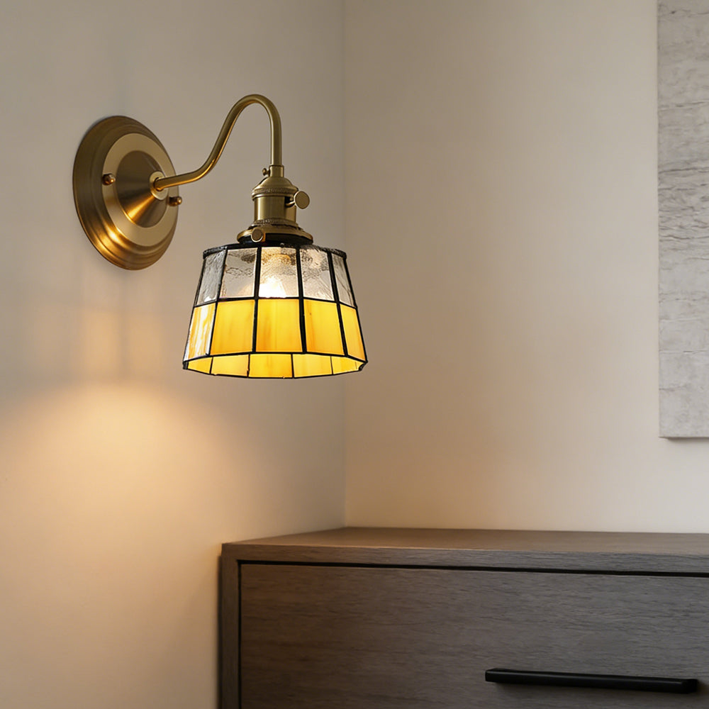Indoor Sconce Light Metal & Glass 10 Inch Vintage Style for Entryway Corridor Bedroom Dining Room Home Accent Fixture