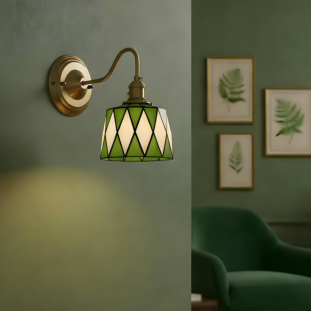 Indoor Sconce Light Metal & Glass 10 Inch Vintage Style for Entryway Corridor Bedroom Dining Room Home Accent Fixture