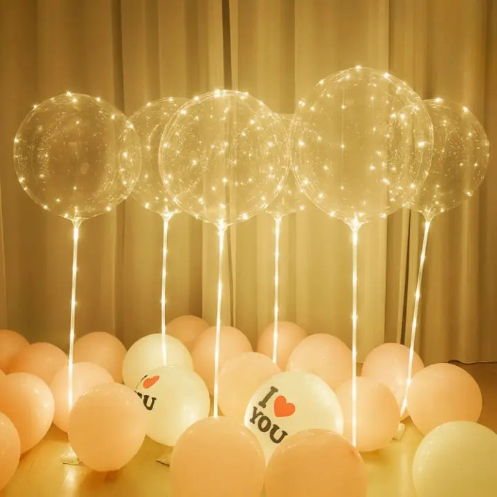 Battery-Powered LED Balloon Lights Warm Glow String for Party Weddings Indoor Outdoor Decorations Reusable Cordless Ambient Lighting