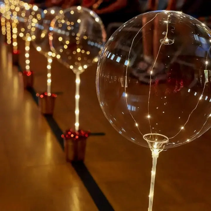 Battery-Powered LED Balloon Lights Warm Glow String for Party Weddings Indoor Outdoor Decorations Reusable Cordless Ambient Lighting