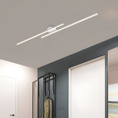 Lámpara de techo LED de montaje empotrado — Disco redondo de perfil bajo de 8.3 pulgadas para dormitorio, pasillo y entrada — Montaje en superficie de aluminio y acrílico moderno con