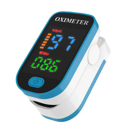 Fingertip Oxygen Monitor with LED Display for SpO2 & Pulse Rate | Portable Health Meter for Adults & Seniors | Battery-Powered Clip-On