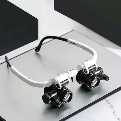 LED Magnifying Glass with Light | Adjustable Headband & 8X-23X Magnification for Precision Work