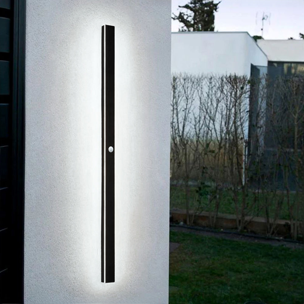 Vertical LED Exterior Light Fixture 12-59 in Aluminum Waterproof IP65 Black for Porch Entryway Pathway Garden Wall Driveway Modern Home