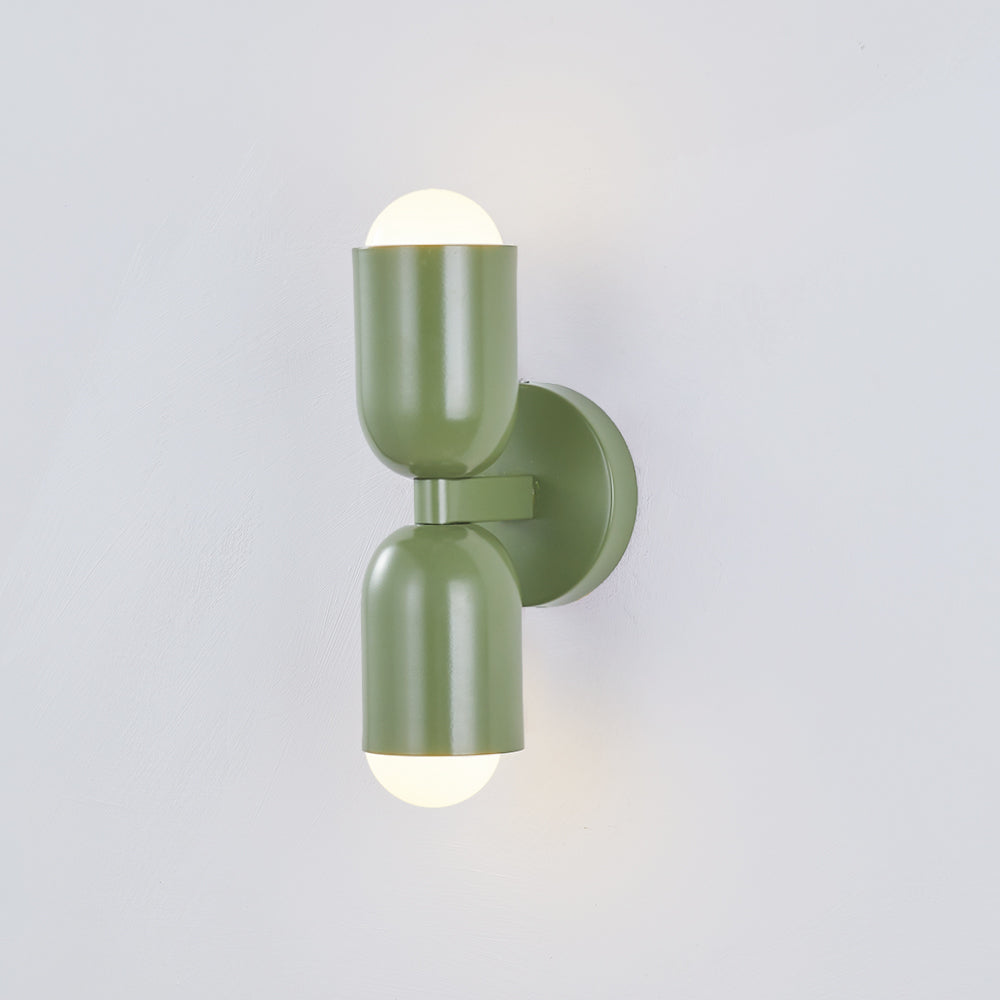Metal Cylinder Wall Sconce Modern Accent Light for Bedroom Living Room Hardwired LED Indoor Fixture