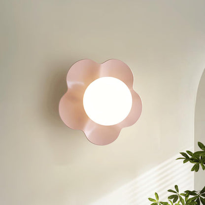 Resin Flower Sconce Light 8 in White Purple Yellow for Bedroom Living Room Hallway G9 Bulb Base Indoor Accent Fixture