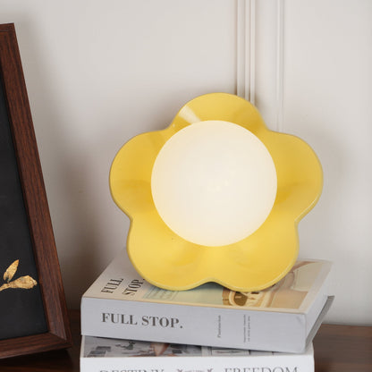 Resin Flower Sconce Light 8 in White Purple Yellow for Bedroom Living Room Hallway G9 Bulb Base Indoor Accent Fixture