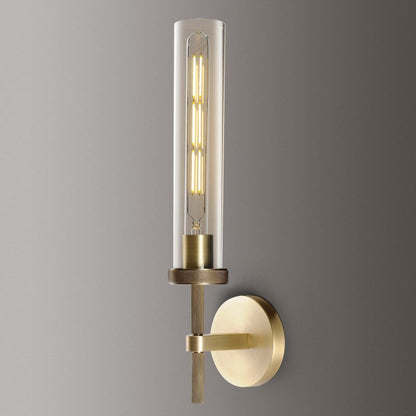 Crystal Wall Sconce Light Fixture Brass Finish for Bedroom Hallway Entryway Living Room Bathroom Vanity Hardwired Dimmable