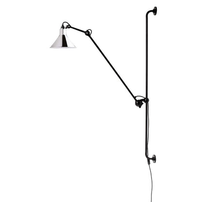 Articulating Swing Arm Sconce Matte Black 46.5 Inch Reach Bedside Reading Light for Bedroom Office Hallway Adjustable Wall-Mounted Task Lamp