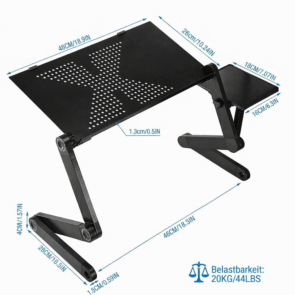 Soporte ajustable para portátil | Giratorio 360° | Promueve una postura saludable
