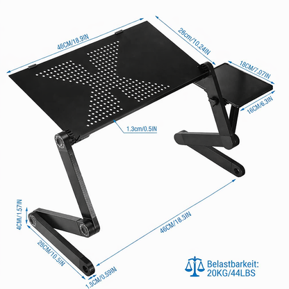 Soporte ajustable para portátil | Giratorio 360° | Promueve una postura saludable