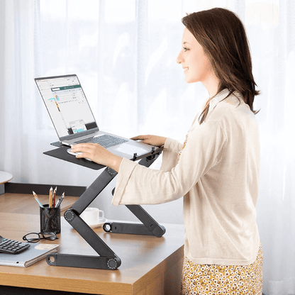 Soporte ajustable para portátil | Giratorio 360° | Promueve una postura saludable