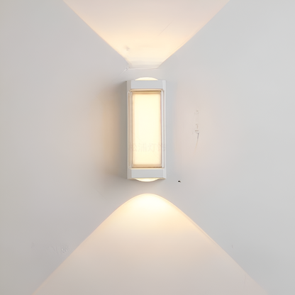 Cylindrical Outdoor Wall Sconce Up Down Light 10W LED Weatherproof Porch Facade Fixture Black White for Entryway Garden Patio Pathway Modern