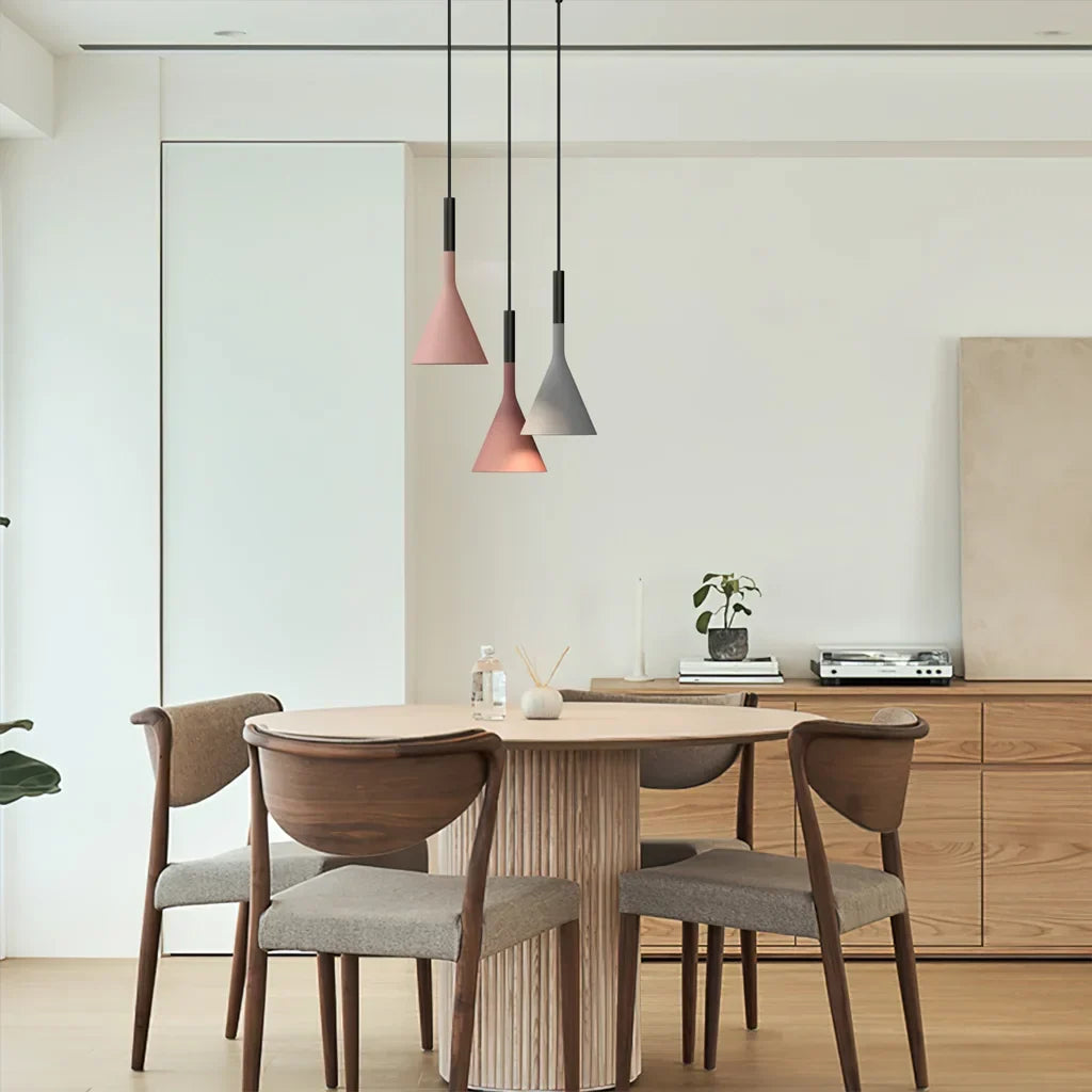 Industrial Concrete Hanging Light 10 in Gray E27 Socket Adjustable Height Ceiling Fixture for Kitchen Island Dining Table Counter Cafe Moder