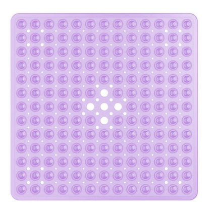 Anti-Slip Shower Mat with Suction Cups – Square PVC Tub Floor Protector for Kids, Seniors & Modern Bathrooms
