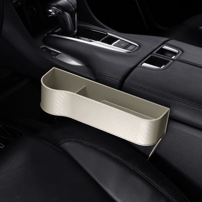Car Console Organizer with Cup Holder, Car Seat Gap Filler with Coin Box and Storage, Leather Car Seat Organizer