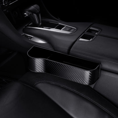Car Console Organizer with Cup Holder, Car Seat Gap Filler with Coin Box and Storage, Leather Car Seat Organizer