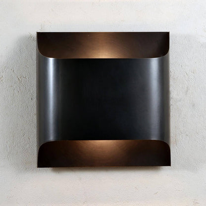 Mid-Century Brass Sconce G9 Socket Indoor Ambient Fixture 10 in Square for Bedroom Hallway Living Room Accent Lighting Warm Glow