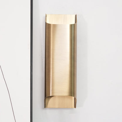 Brass Indoor LED Wall Light Fixture for Bedroom Living Room Hallway 10 Inch Square Contemporary Accent Lamp E14 G9 Socket Modern Home Lighti