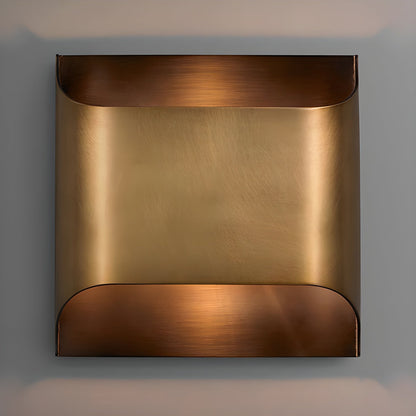 Brass Indoor LED Wall Light Fixture for Bedroom Living Room Hallway 10 Inch Square Contemporary Accent Lamp E14 G9 Socket Modern Home Lighti