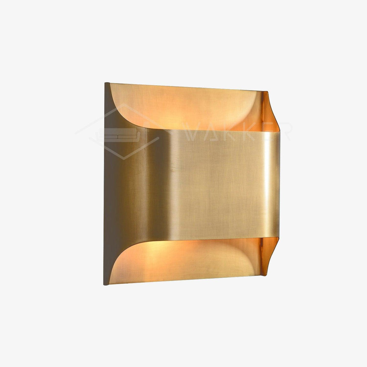 Brass Indoor LED Wall Light Fixture for Bedroom Living Room Hallway 10 Inch Square Contemporary Accent Lamp E14 G9 Socket Modern Home Lighti