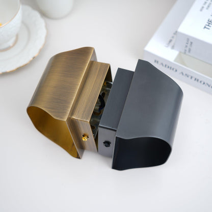 Brass Indoor LED Wall Light Fixture for Bedroom Living Room Hallway 10 Inch Square Contemporary Accent Lamp E14 G9 Socket Modern Home Lighti