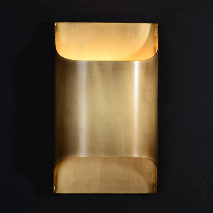 Brass Indoor LED Wall Light Fixture for Bedroom Living Room Hallway 10 Inch Square Contemporary Accent Lamp E14 G9 Socket Modern Home Lighti