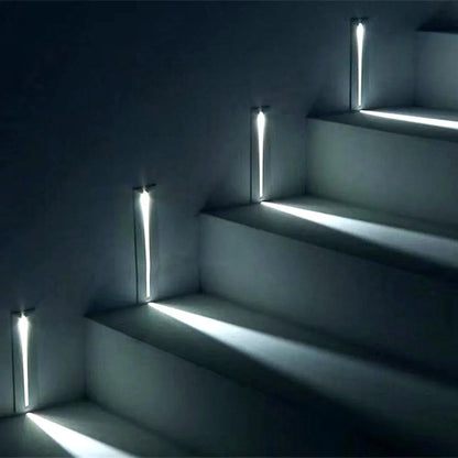 Recessed LED Step Light 7 Inch Aluminum Indoor Outdoor Stairway Path Illumination 3W Flush Mount Guide Lighting for Hallways Staircases Walk
