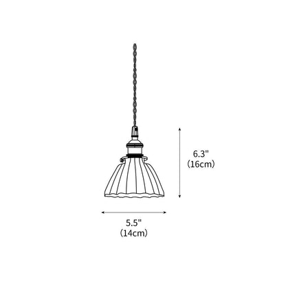 Glass Drop Pendant with Brass Hardware – Hanging Light for Countertops & Tables – Adjustable Suspension – E26 Socket – Transparent Dome Fixt
