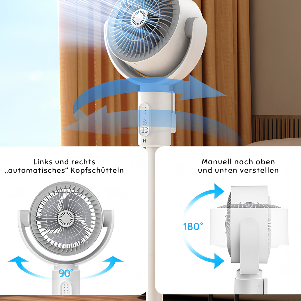 Whisper-Quiet Pedestal Fan with Remote Control – 5 Speed Settings & Adjustable Height for Office & Bedroom