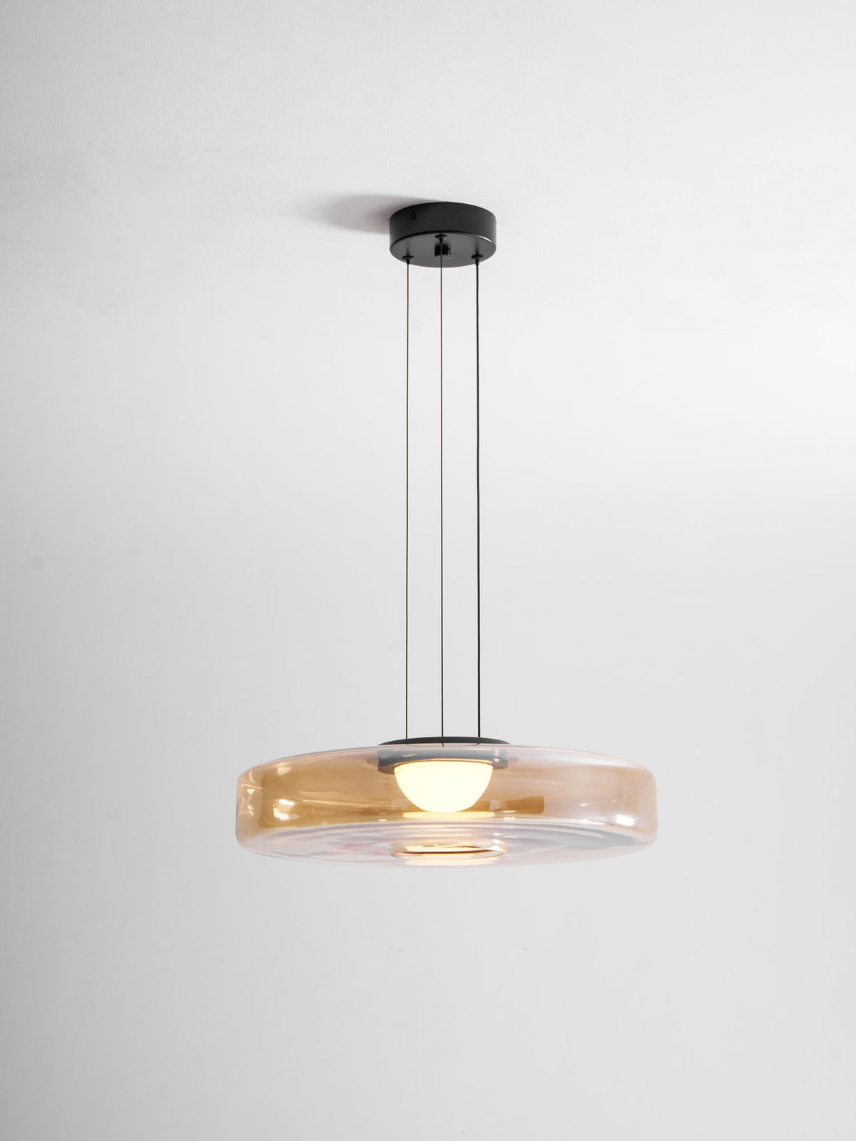 Tiered Glass Pendant Ceiling Fixture LED Multi-Level Hanging Light for Kitchen Island Dining Room Modern Layered Chandelier Adjustable Heigh