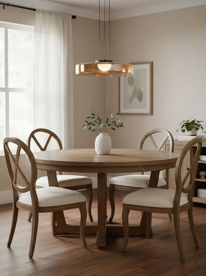 Tiered Glass Pendant Ceiling Fixture LED Multi-Level Hanging Light for Kitchen Island Dining Room Modern Layered Chandelier Adjustable Heigh