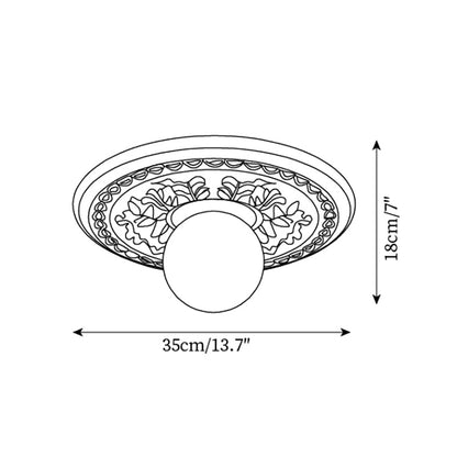 Acrylic Flush Mount Ceiling Light 14 in Beige Bedroom Living Room Decorative Fixture Low Profile Wall Mount Ambient Illumination