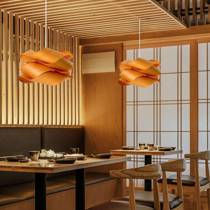 Lámpara de techo colgante con pantalla de veta de madera para isla de cocina, comedor y dormitorio, cable ajustable, lámpara de granja moderna, luz cálida, base E26