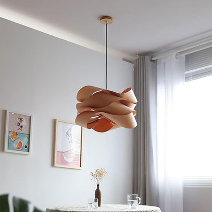 Lámpara de techo colgante con pantalla de veta de madera para isla de cocina, comedor y dormitorio, cable ajustable, lámpara de granja moderna, luz cálida, base E26