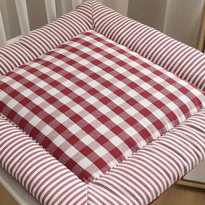 Liora Seat Cushion - Cotton Checkered, Comfortable Support for Dining Chairs