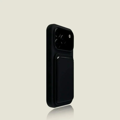 Magnetic Card Holder Phone Case for iPhone – Soft-Touch Silicone with Detachable Wallet Pocket & Drop Protection