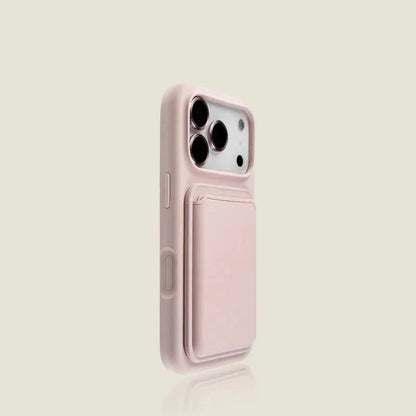 Magnetic Card Holder Phone Case for iPhone – Soft-Touch Silicone with Detachable Wallet Pocket & Drop Protection